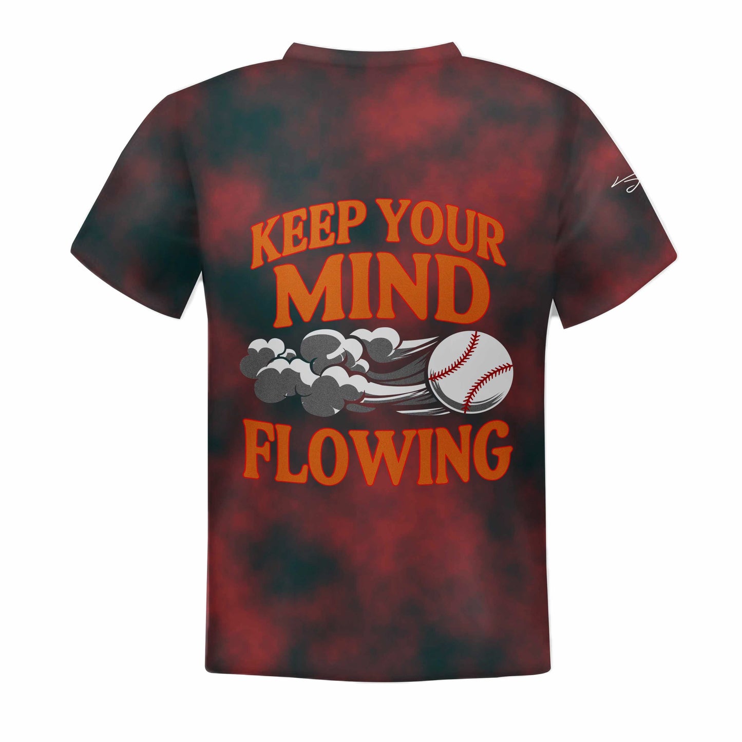 NJ THOROUGHBREDS BASEBALL “KEEP YOUR MIND FLOWING” TIE-DYE T-SHIRT