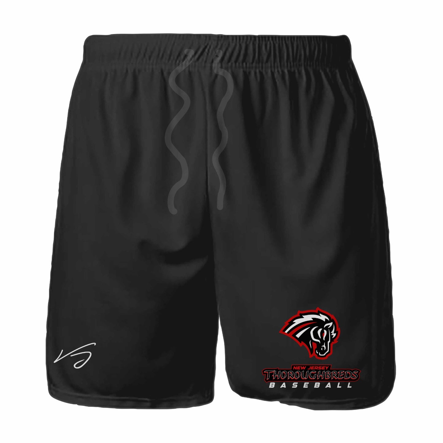 NJ THOROUGHBREDS BASEBALL ZIP SHORTS
