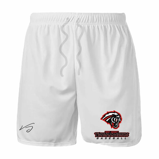 NJ THOROUGHBREDS BASEBALL ZIP SHORTS
