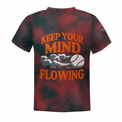 NJ THOROUGHBREDS BASEBALL “KEEP YOUR MIND FLOWING” TIE-DYE T-SHIRT