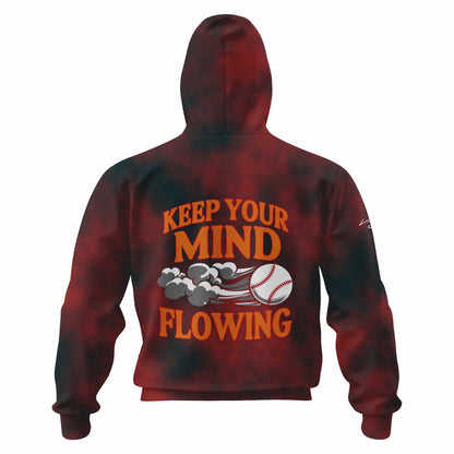 NJ THOROUGHBREDS BASEBALL “KEEP YOUR MIND FLOWING” TIE DYE HOODIE